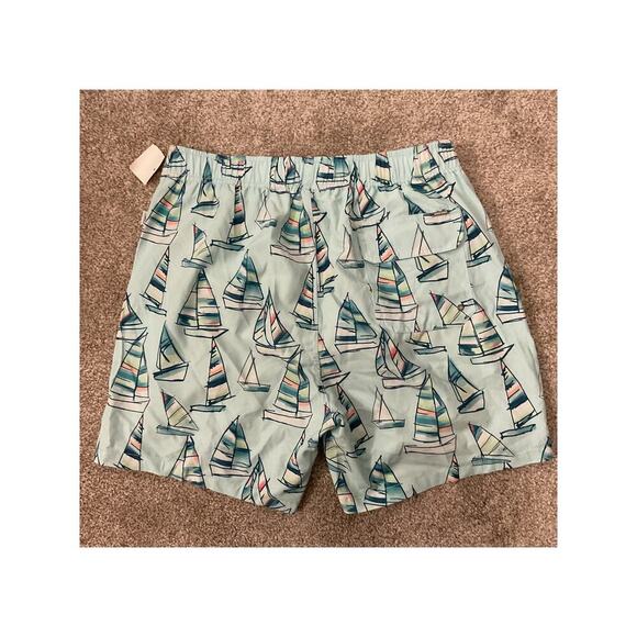 NWT Vintage Summer Men's Dry Fast Sailboats Mint Stretch Swimming Trunks, XXL - Picture 6 of 7